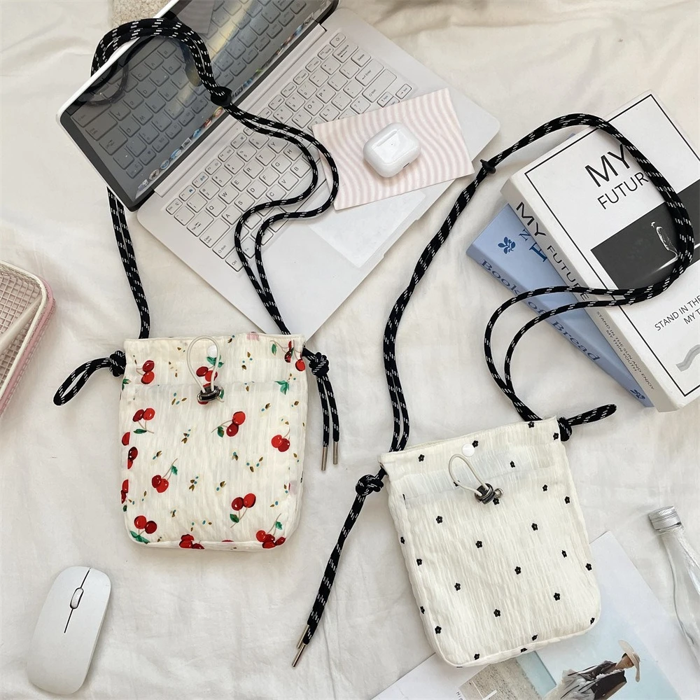 sacs à main pour femmes, sacs à bandoulière à cordon de serrage, mini sacs à bandoulière mignons de grande capacité pour femmes, porte monnaie pour téléphone portable