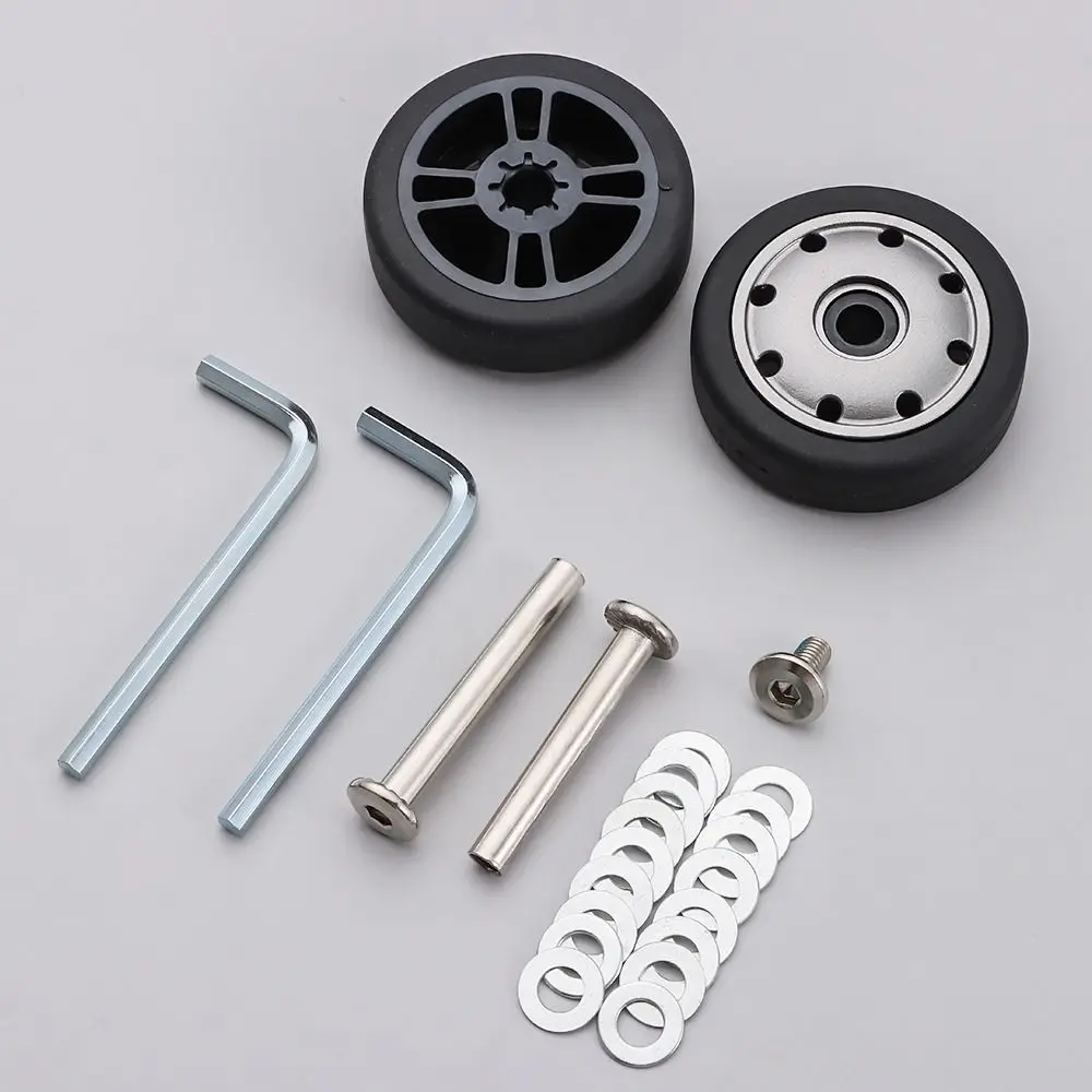roues de valise universelles avec vis, 2 pièces, pièces de valise, essieux de remplacement, roues de bagages de voyage, kit de réparation de roulettes