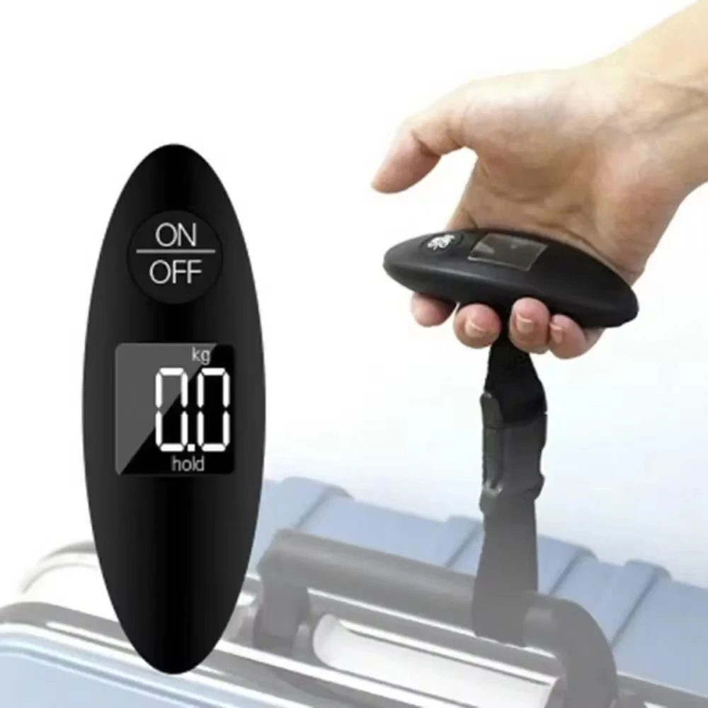 Mini balance à bagages électronique numérique LCD 40kg/100g, valise Portable, sac de voyage à poignée, pesage d'hameçon suspendu