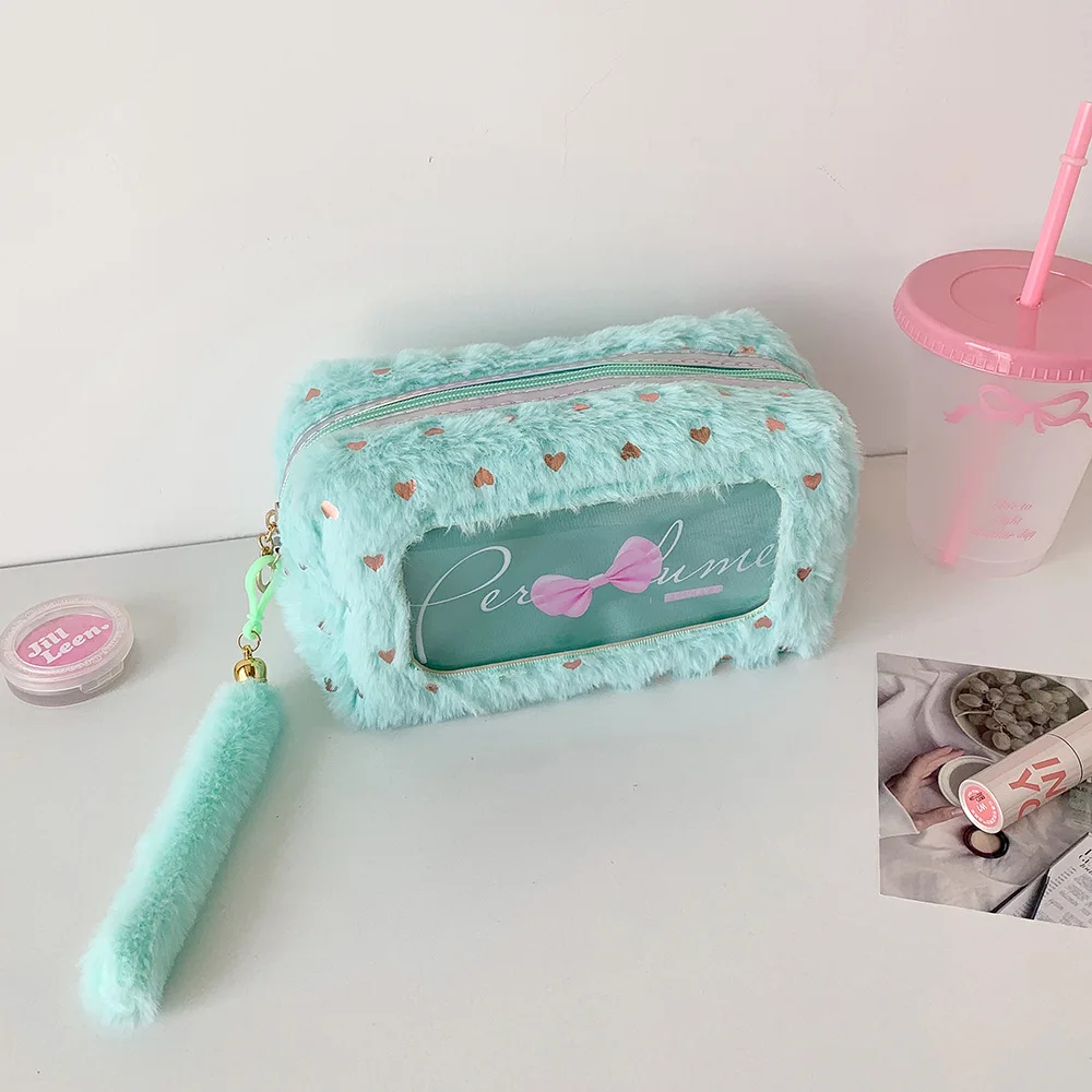Pochette souple, sac de maquillage, étui à cosmétiques pour l'école et le bureau, portefeuille pour femmes, sac d'argent, porte-monnaie, organisateur de rangement
