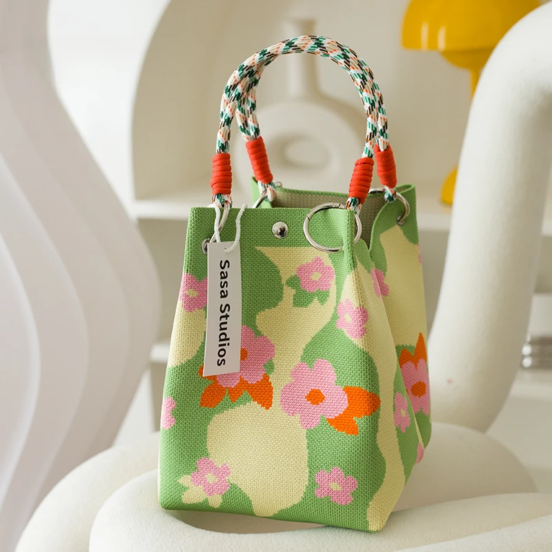 sac à main tricoté pour femme sac à main seau d'eau tendance pour le travail, les voyages, le shopping