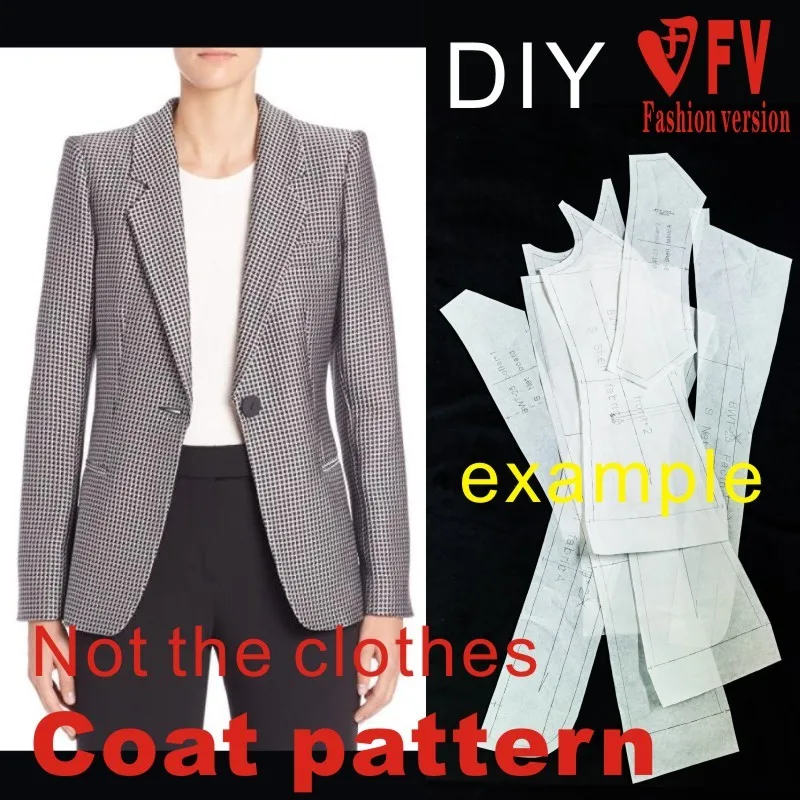 Modèle de coupe de modèle de costume des femmes Manteau mince Modèle de conception de vêtements 1:1 BWT-54