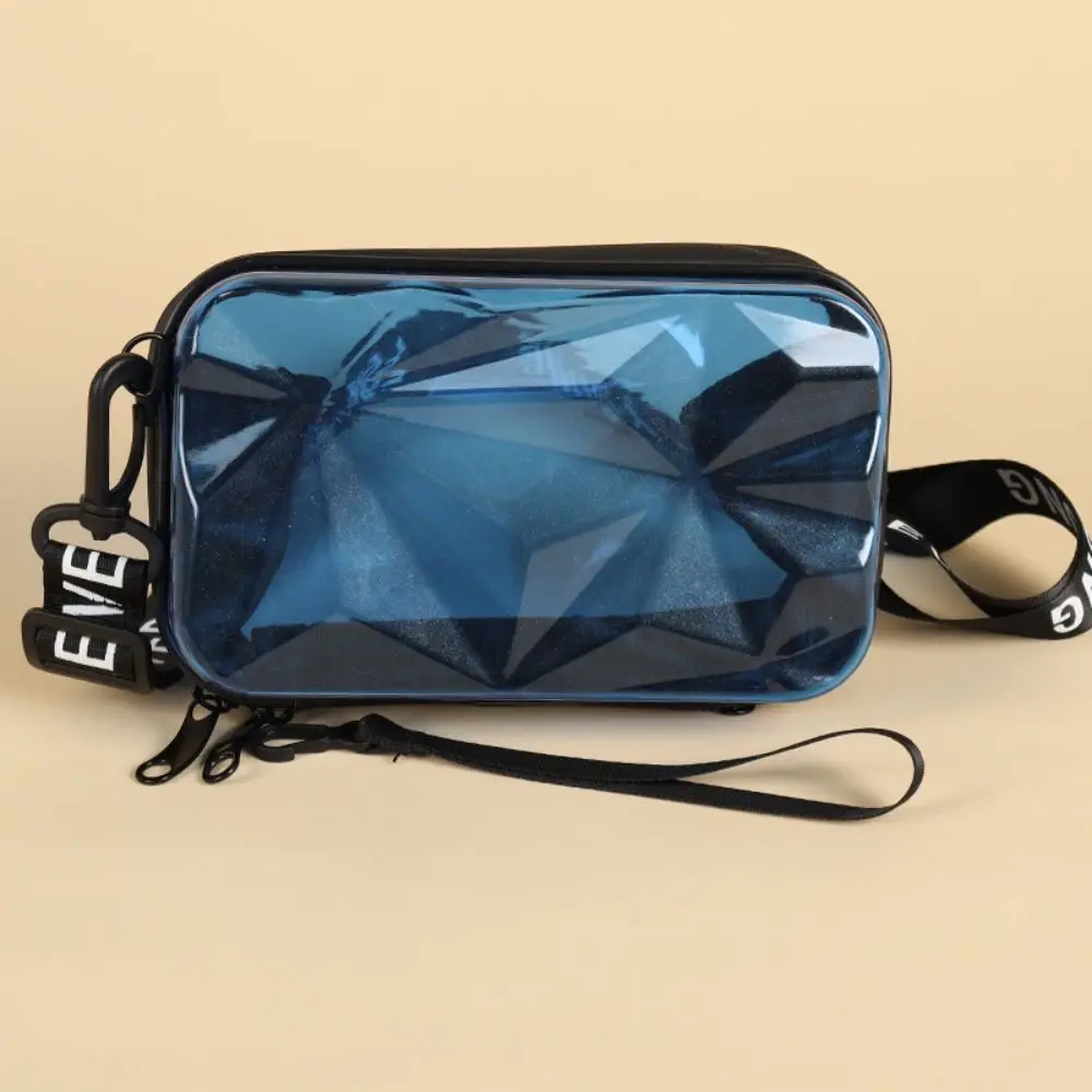 sac à main simple en forme de valise pour femmes, mini sac de maquillage rigide étanche, décontracté, style coréen, couleur unie, pour l'extérieur, 7 pouces