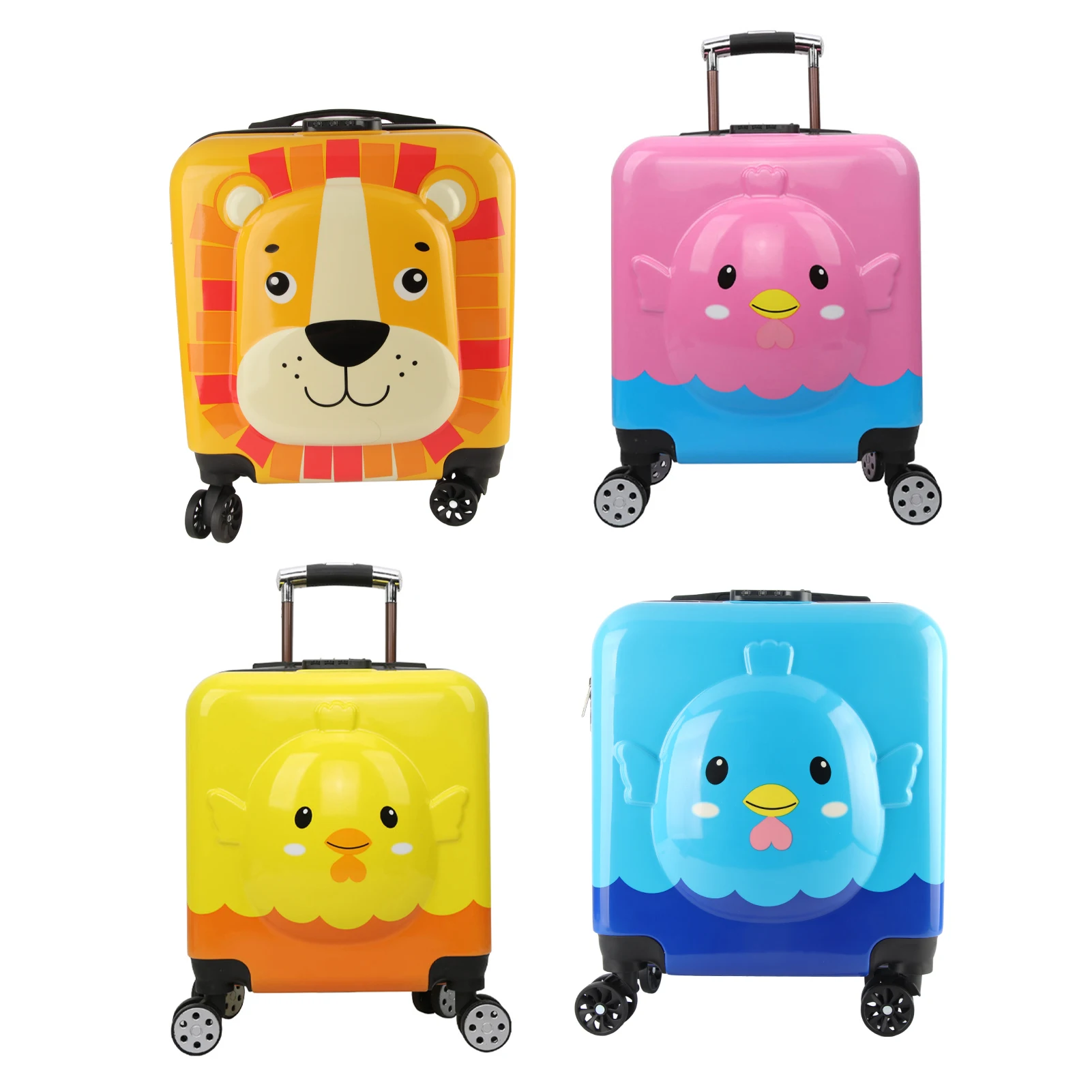 bagage pour enfants, rotation à 360 degrés, boîtier de chariot unisexe, valise pour tout petits avec sac à compartiment pour voyage