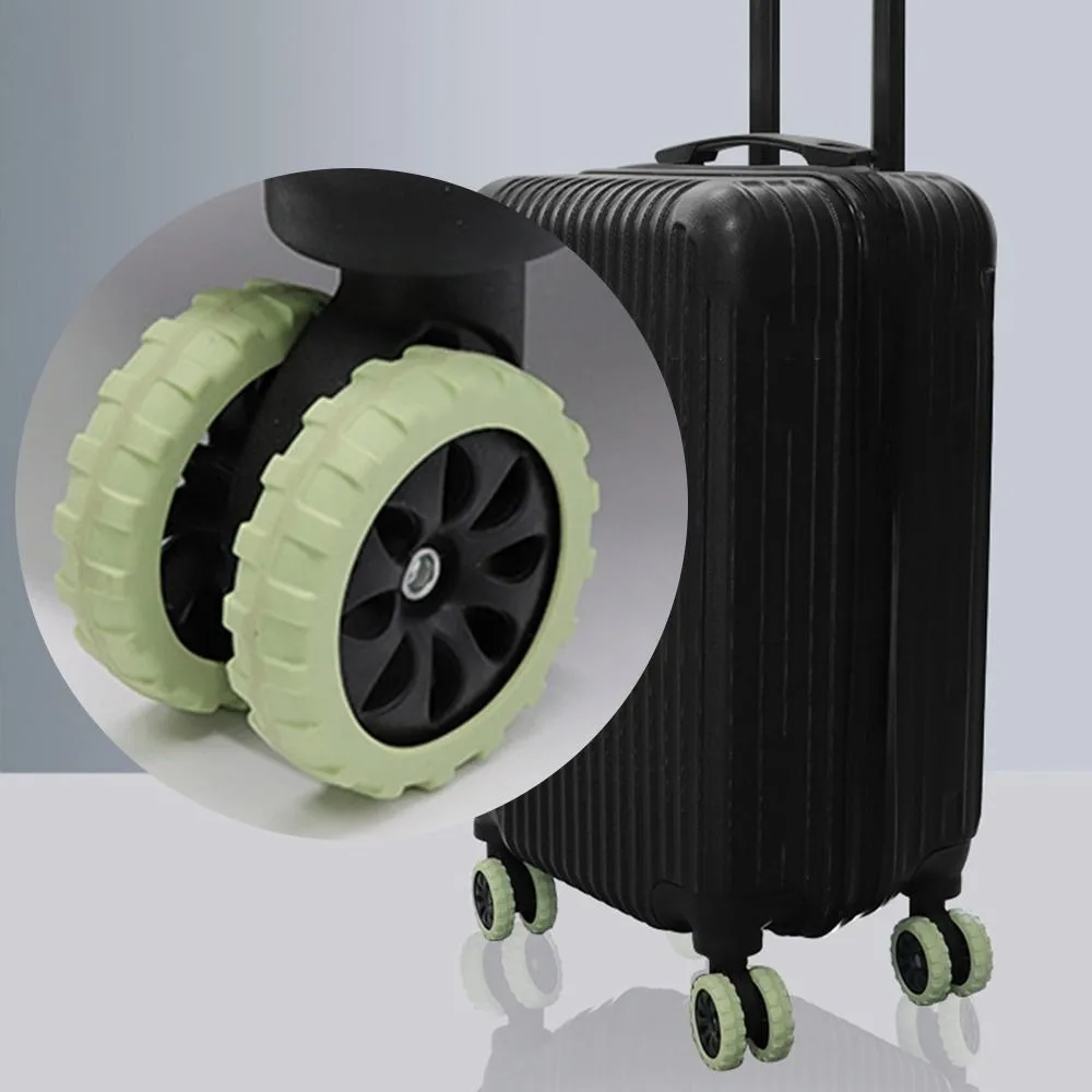8 pièces/ensemble pièces de valise essieux bagages de voyage roulettes chaussures silicone avec son silencieux bagages roues protecteur réduire le bruit