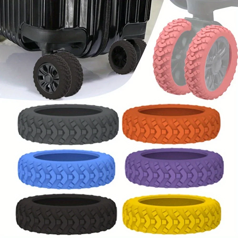 housses universelles de roues de valise à bagages en silicone, résistantes à l'usure, protection de roulettes pour valise, accessoires de roues