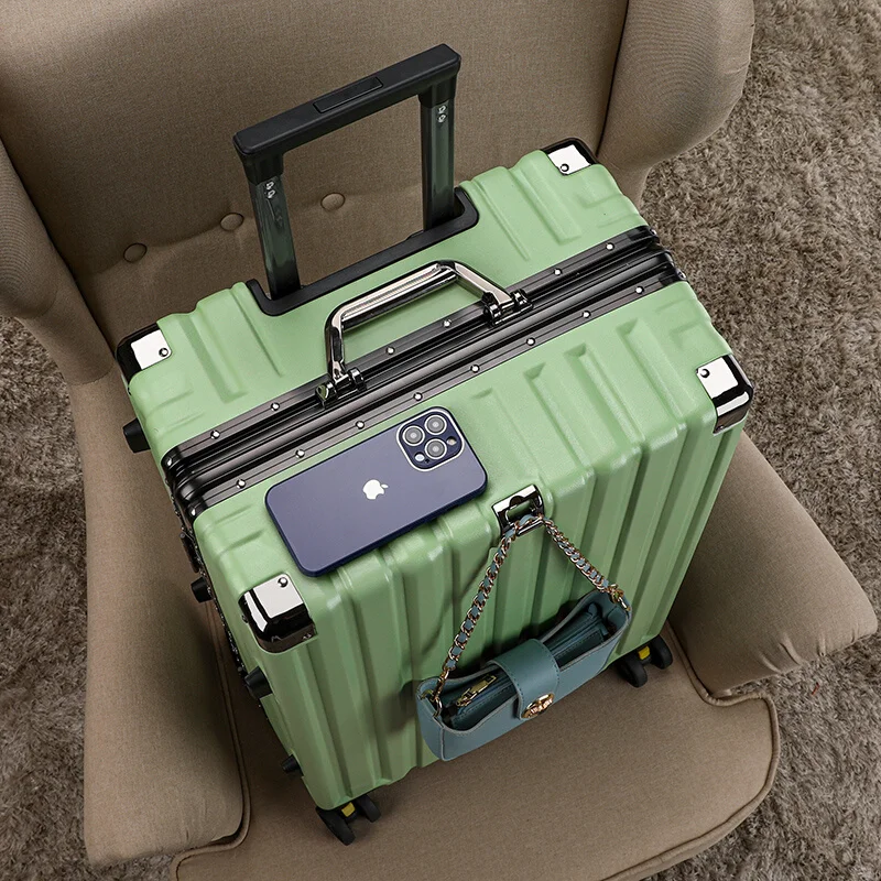 valise à roulettes de grande valeur pour hommes et femmes, valise rigide à roulettes, grande capacité, étui d'embarquement de voyage silencieux, nouvelle mode
