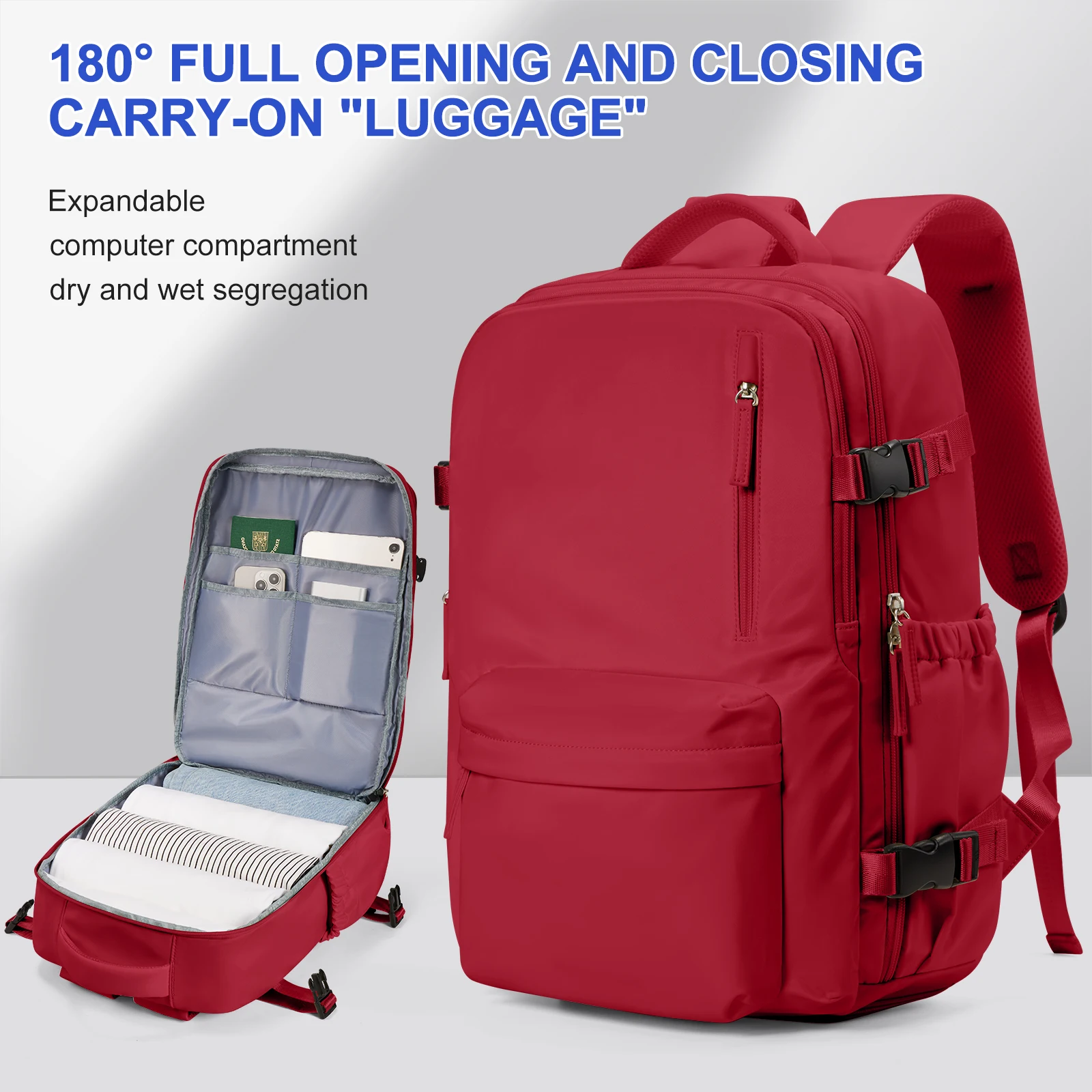 Sac à dos de voyage en avion, sac de cabine Easyjet 45x36x20, sac à bandoulière de grande capacité, sac à dos multifonctionnel pour maman, sacs à dos pour ordinateur portable