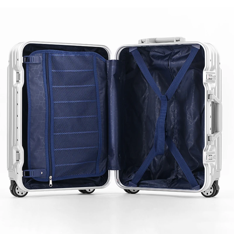 valise de 29 pouces avec cadre en aluminium épais, bagage de voyage, valise de 20/24 pouces, cabine de voyage, boîtier de chariot avec mot de passe en métal