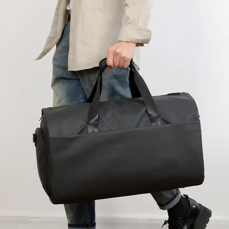 sac de voyage de grande capacité pour hommes, sac de fitness à une épaule imperméable, vente en gros, logo personnalisé