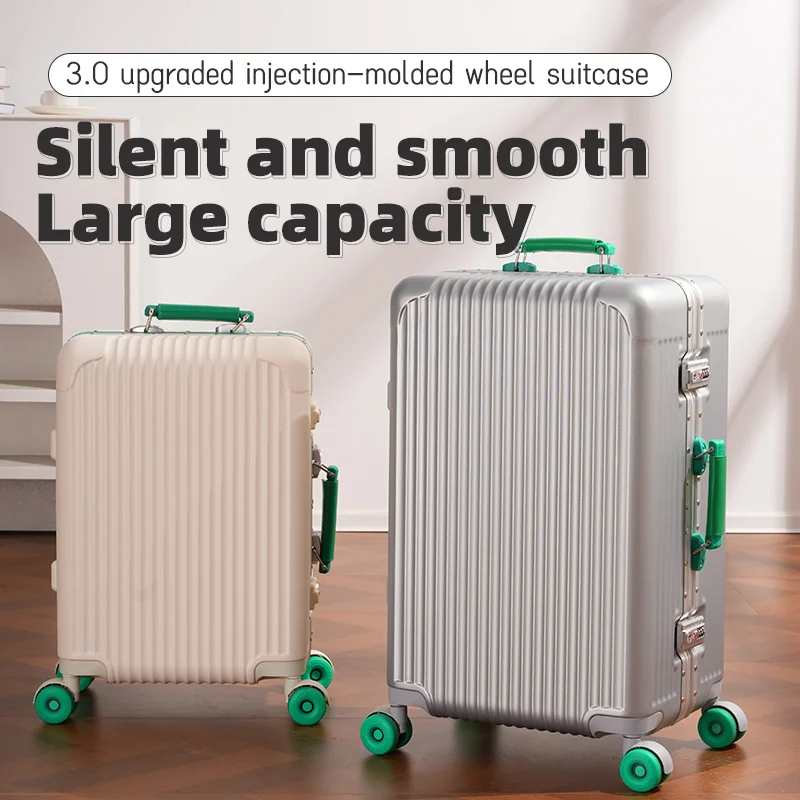 Bagage étudiant simple à poignée large de 20 pouces, valise de voyage pour hommes de grande capacité de 24 pouces, cadre en aluminium de 26 pouces Rol