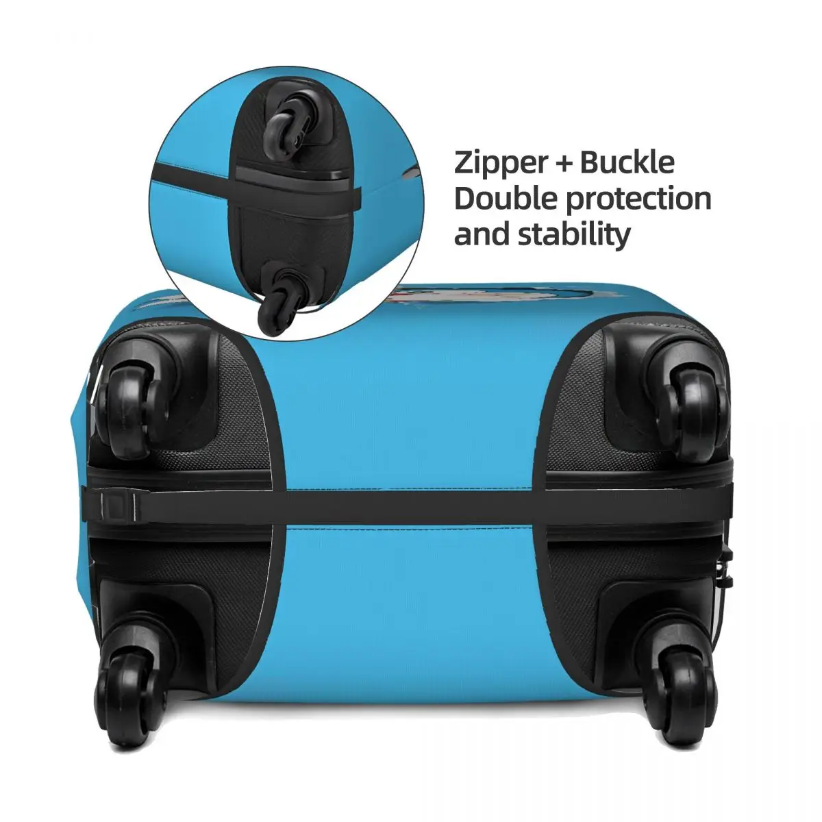 housse de valise personnalisée de dessin animé d doraemons, housses de protection anti poussière pour bagages de chat drôle pour 18 à 32 pouces