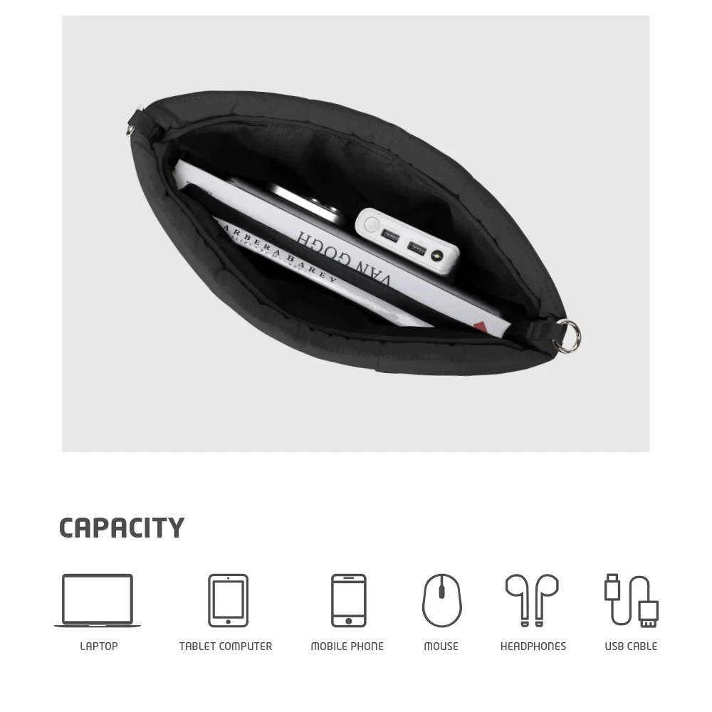 sac à bandoulière souple pour ordinateur portable 13 13.6 15 16 pouces, étui pour macbook hp dell huawei, sacoche pour ordinateur de plus grande capacité
