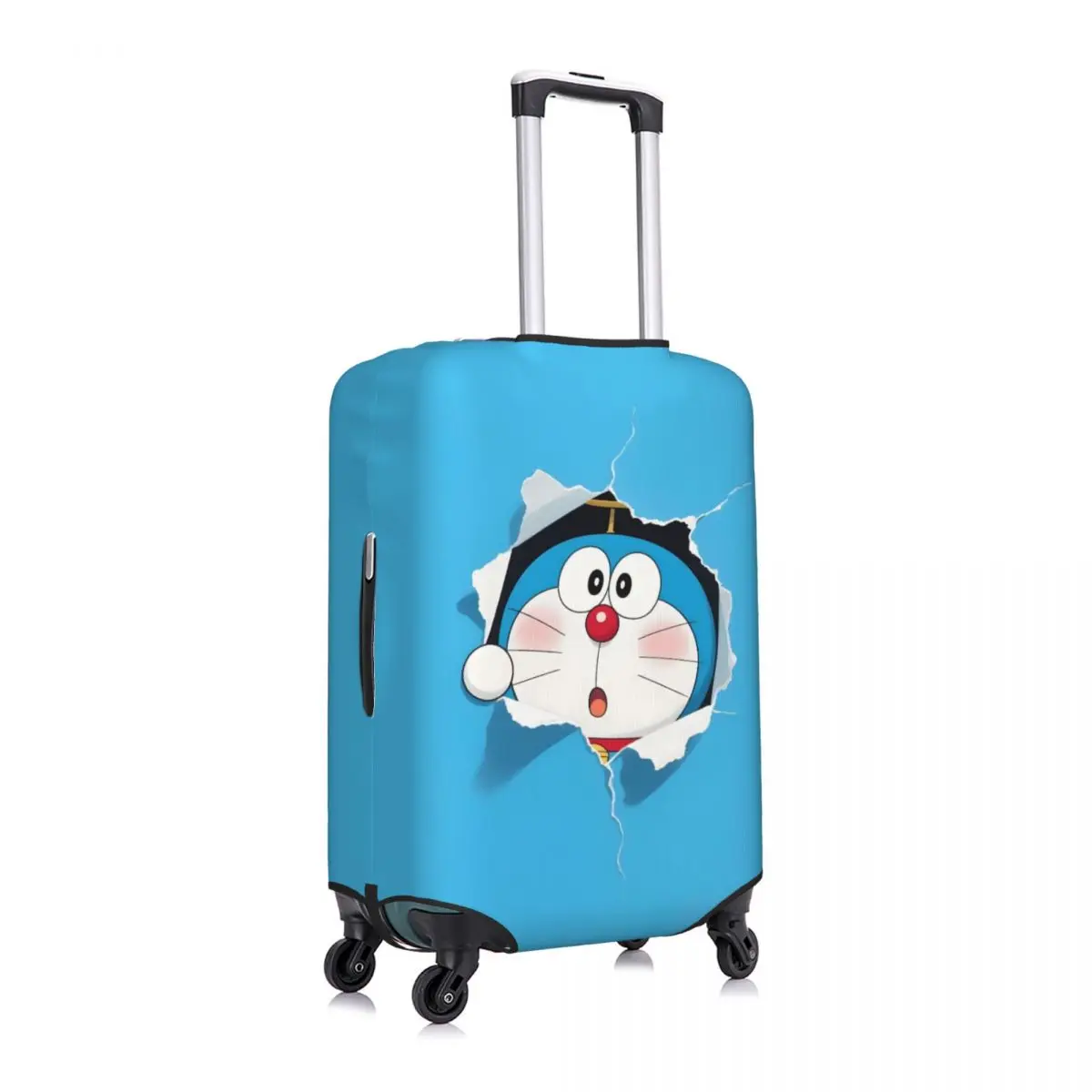 housse de valise personnalisée de dessin animé d doraemons, housses de protection anti poussière pour bagages de chat drôle pour 18 à 32 pouces
