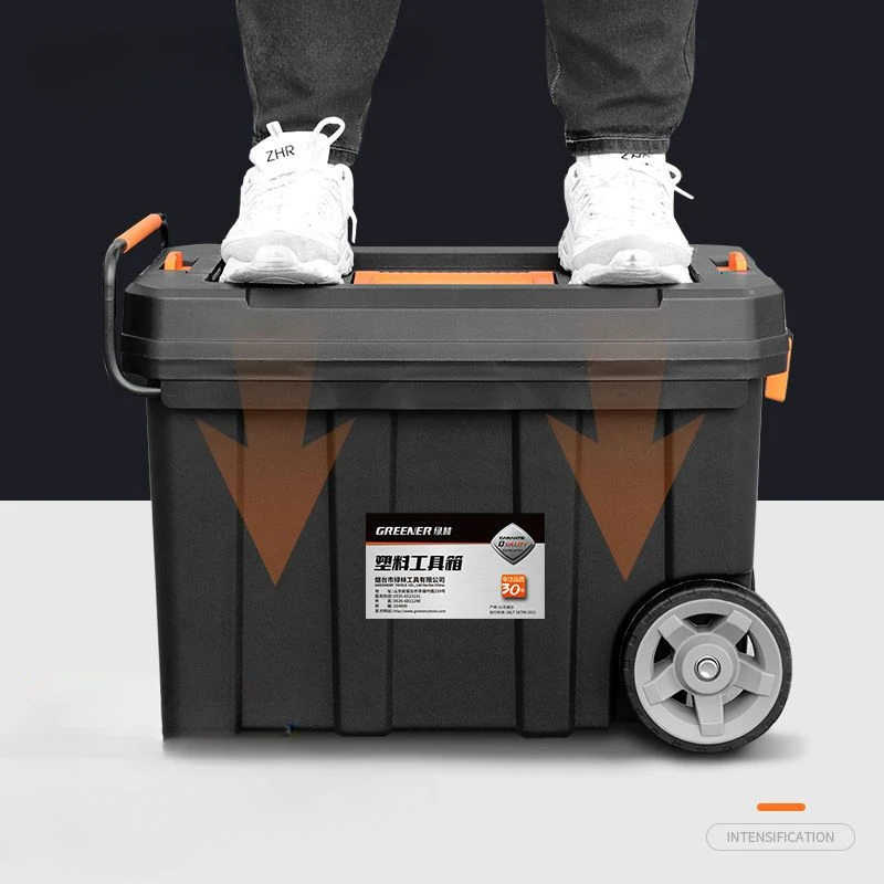 mallette à outils professionnelle rigide à roues, valise multifonctionnelle Étanche, accessoires de rangement en plastique