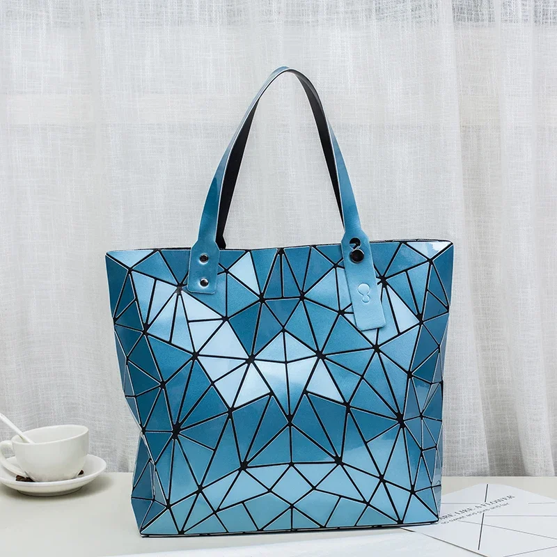 grands sacs à main de luxe hologramme pour femmes, sac de styliste pour plage, sac à épaule fourre tout géométrique pour dames, nouvelle collection