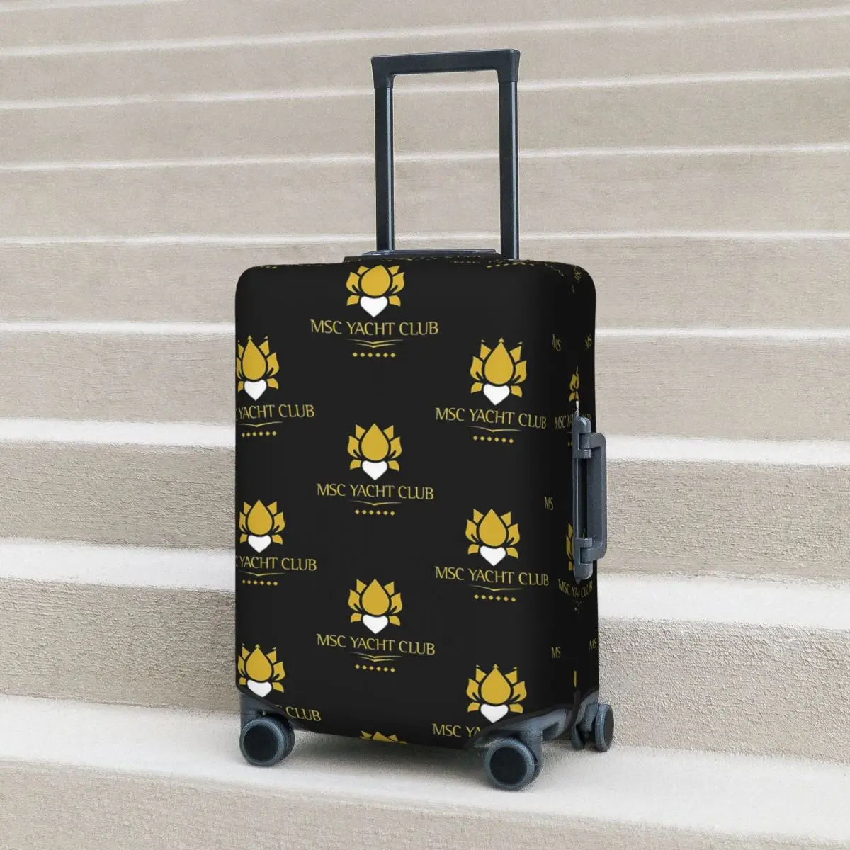 msc yacht club logo design cap valise couverture protection Élastique voyage bagage protecteur couvre pour 18 32 pouces