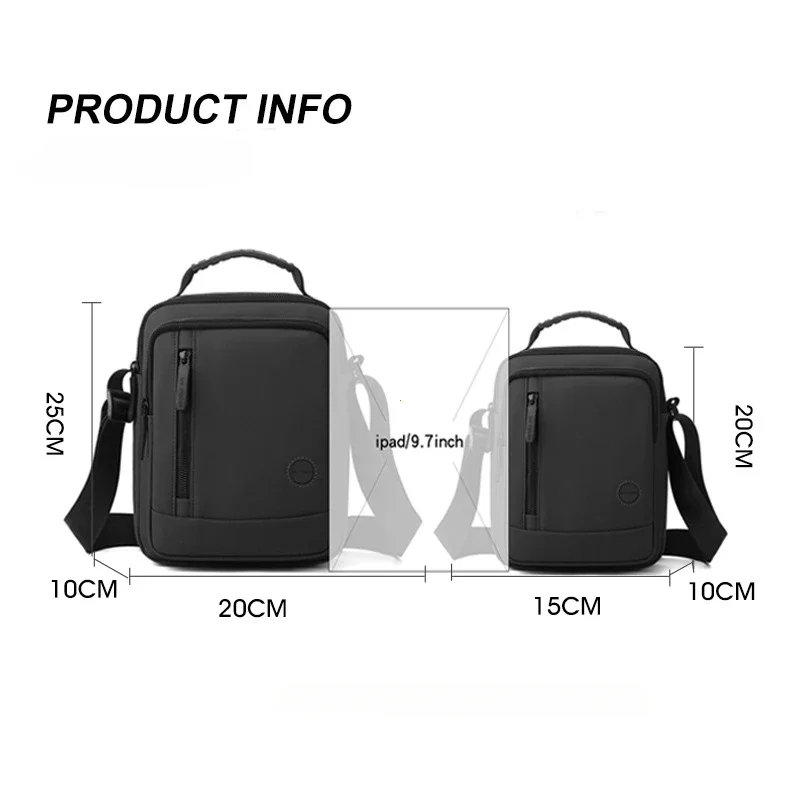 mode décontracté hommes sac à main sac à bandoulière de haute qualité en nylon tissu homme sac de messager élégant style design hommes sac sac
