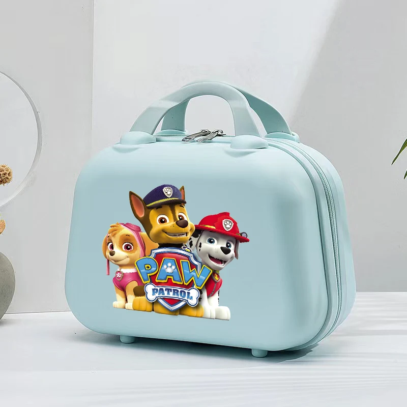 paw patrols enfants mignon 14 pouces valise skye chase dessin animé bagages pour enfants grande capacité boîte de rangement boîtes de maquillage cadeau 2025