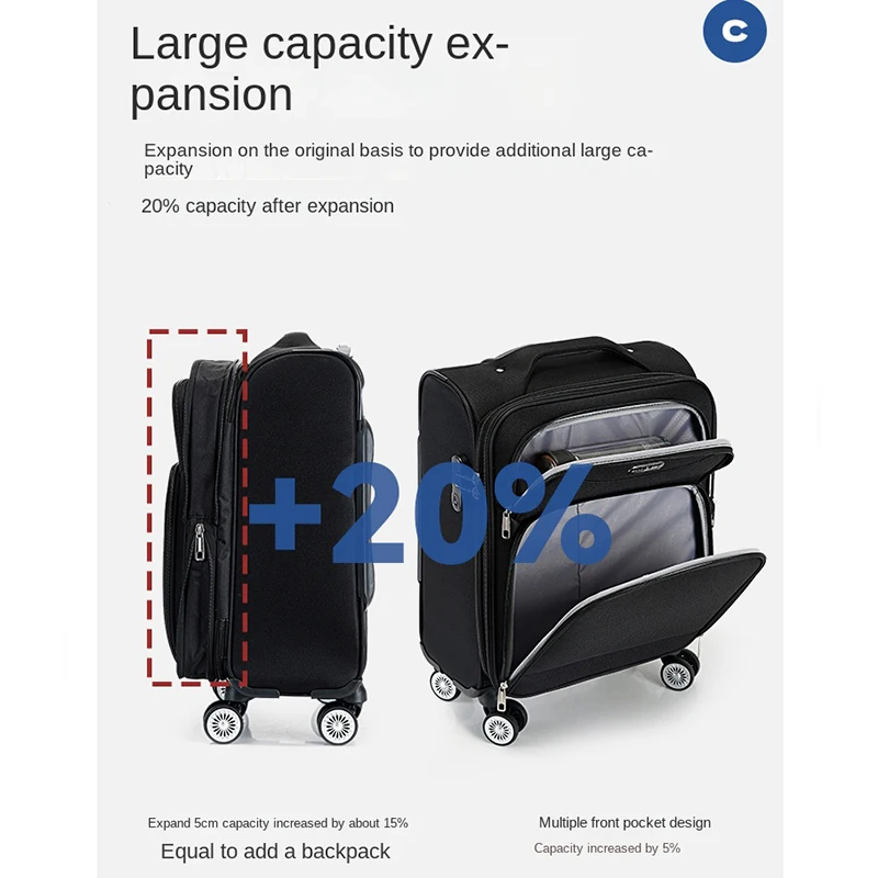 valise à roulettes oxford avec support de téléphone, valise de voyage, cabine, mot de passe, grande capacité, nouveau, 28 pouces, 32 pouces, 34 pouces, 18 pouces, 20 pouces, 24 pouces