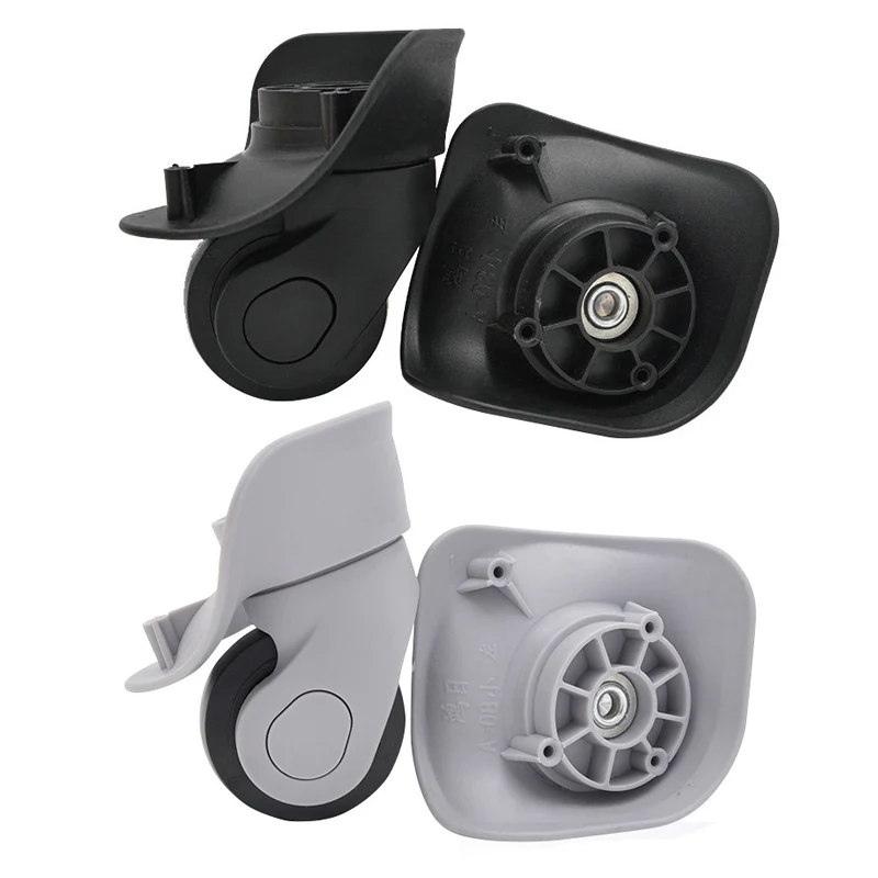 1 paire de roues de valise roulettes pivotantes roue de bagages silencieuse remplacement de roue de bagages de haute qualité pour accessoire de chariot de valise