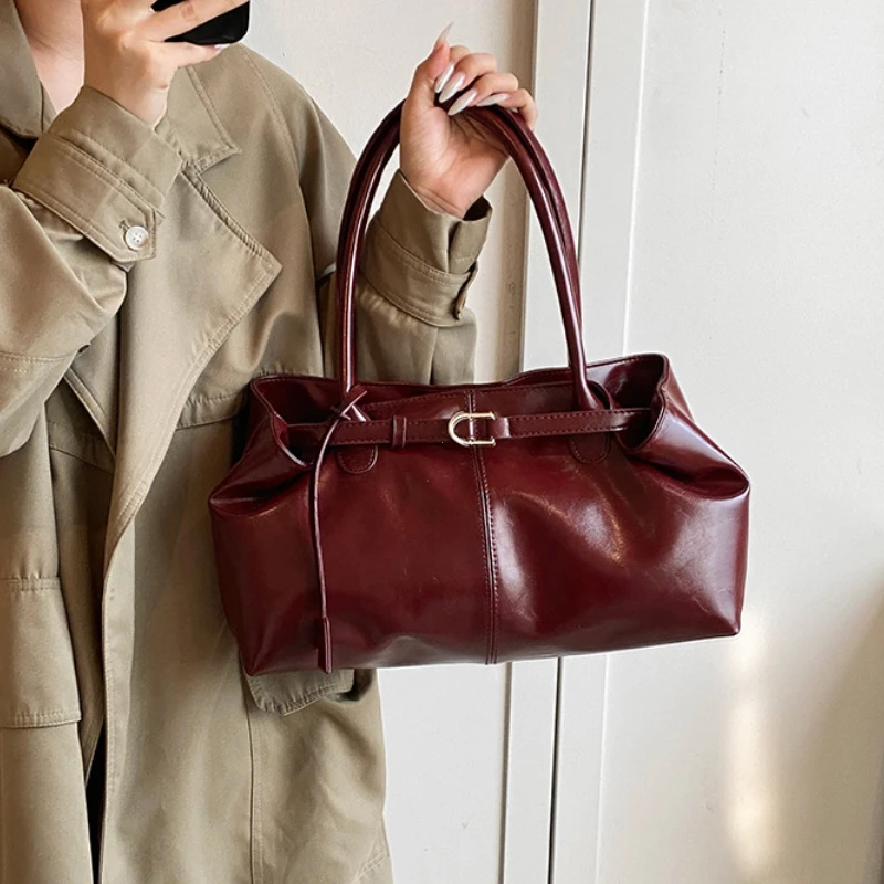 sac à main vintage pour femmes, grande capacité, sac de transport sous les bras, mode femme décontracté, fourre tout à bandoulière unique, nouvelle collection 2025