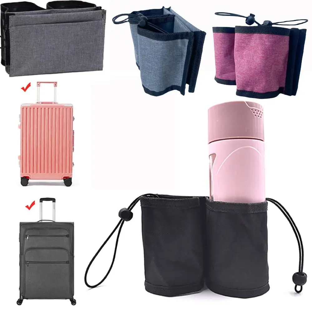 Porte-gobelet pour bagages, s'adapte à toutes les poignées de valise, valise de voyage Durable à main libre, sac de boisson, porte-tasses de thé au lait et à café