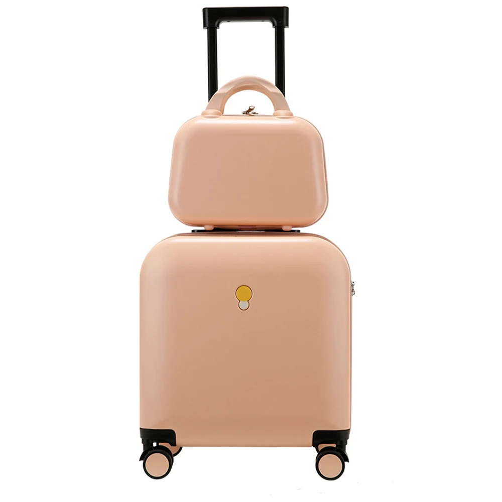 ensemble de valise à roulettes universelle pour femme, valise de voyage, bagage 18 amaran, matériau super compressif, abs, pc