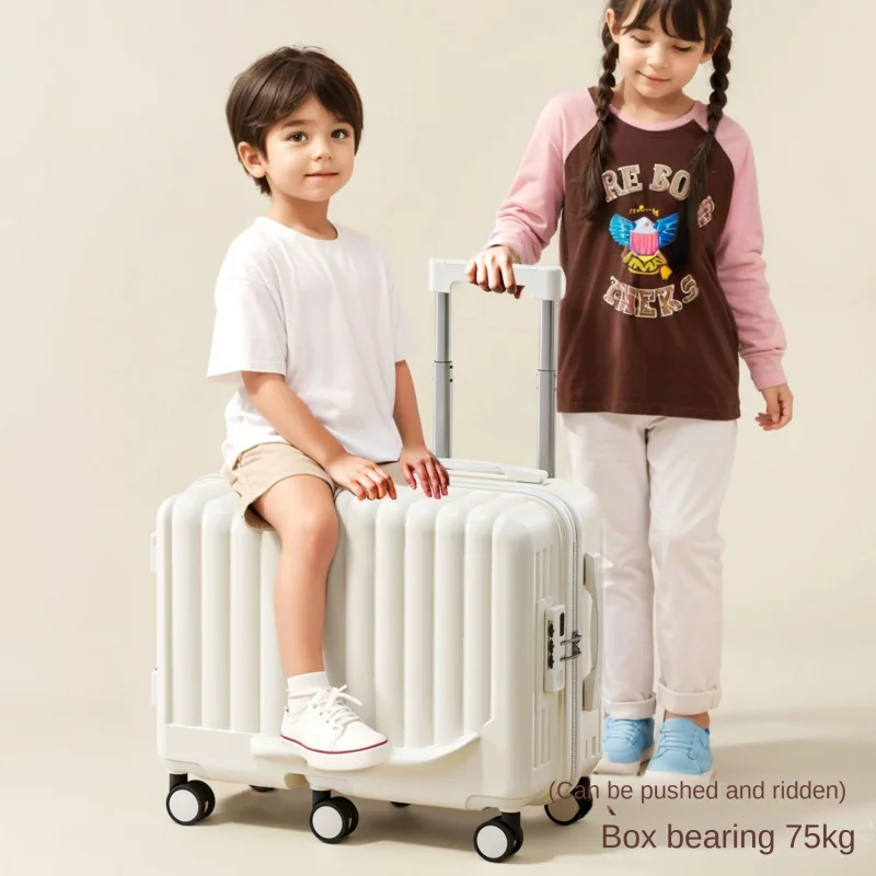bagage roulant pour enfants valise à main de 20 pouces avec fonction de conduite pour chariot de voyage pour garçons et filles