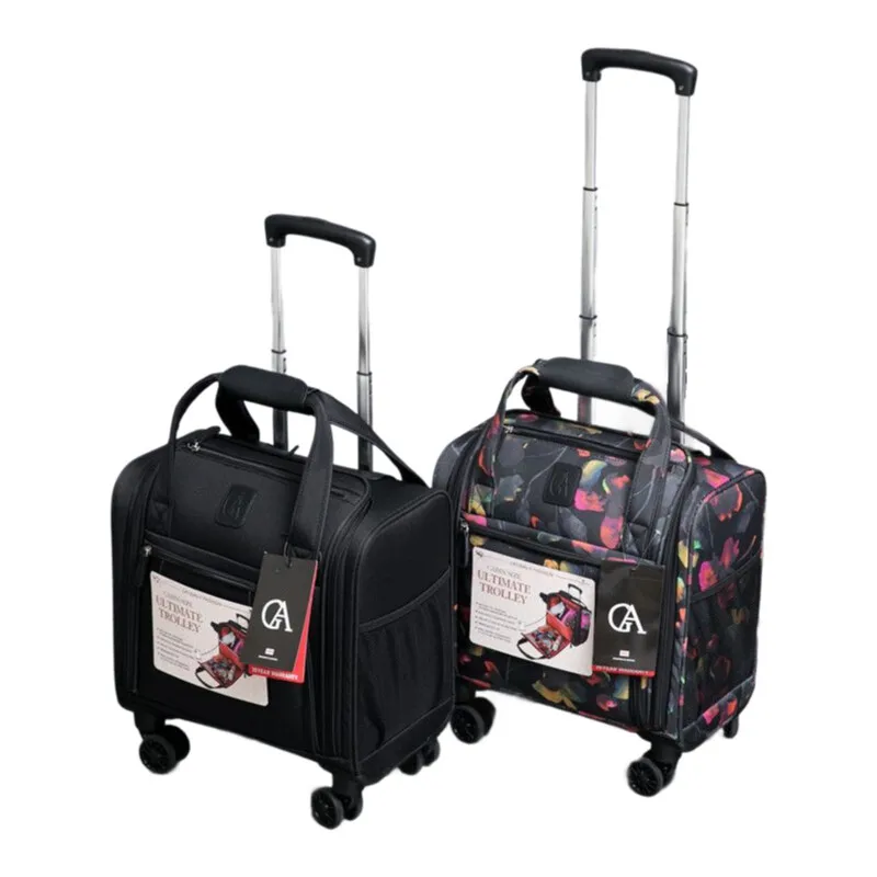 valise à bagages roulante pour conduite aérienne, sous le siège, valise pilote légère de 16 pouces pour hommes et femmes, sacs à roulettes