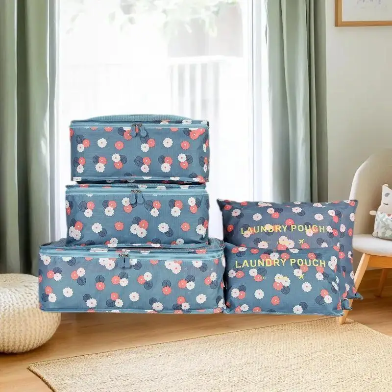 pack smart avec notre organiseur de valises 6 pièces ; grands sacs de rangement pour vêtements, chaussures et maquillage