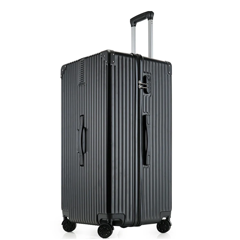 valise surdimensionnée 26/32/40/50/60 pouces, grand chiffre de bagages, valise de voyage abs + pc, boîtier de chariot, cadre en aluminium, fermeture éclair