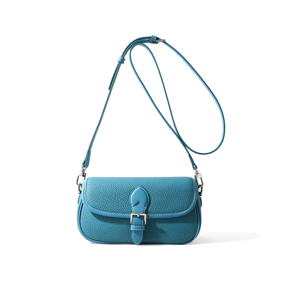 Ins Chic Simple printemps été pochette à usage quotidien première couche en cuir de vache femmes sac à bandoulière petit loisirs Beige rose sac à main