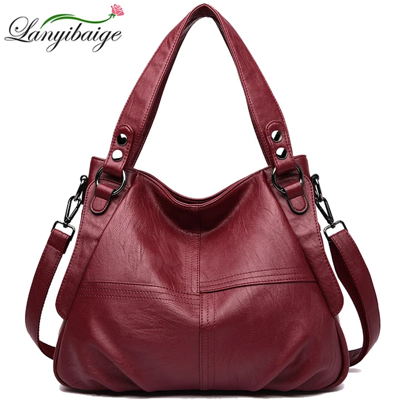 Sac à main en cuir de haute qualité pour femmes, sacs à bandoulière décontractés, sacs initiés de grande capacité, sac fourre-tout de voyage pour dames, nouveau, 2024