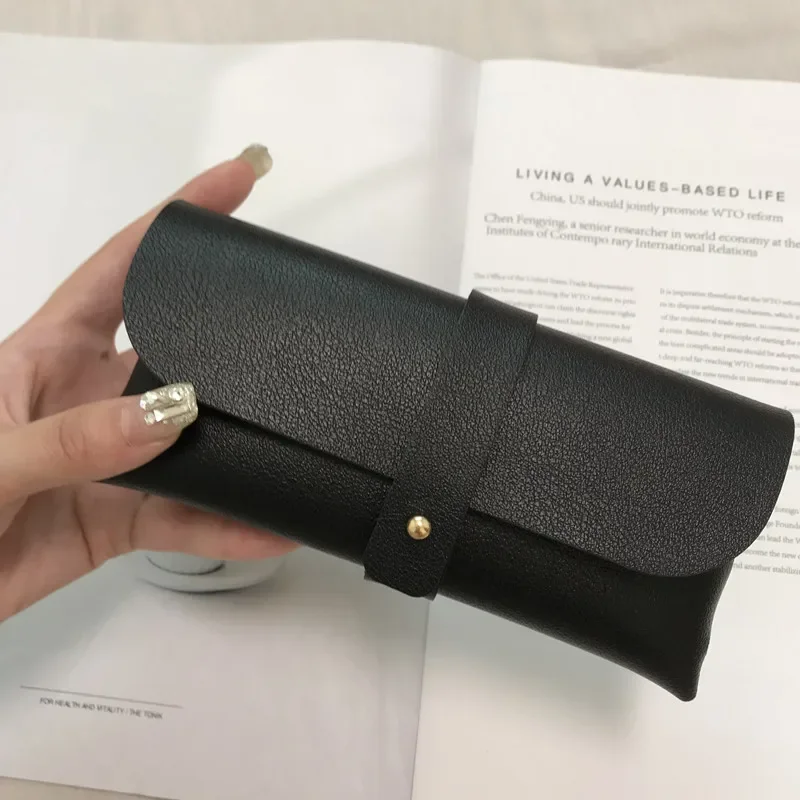 Étui souple pour lunettes de soleil en cuir pu, pochette à bijoux, mode hommes et femmes, boîte à lunettes de soleil, sac cadeau souple, grande taille