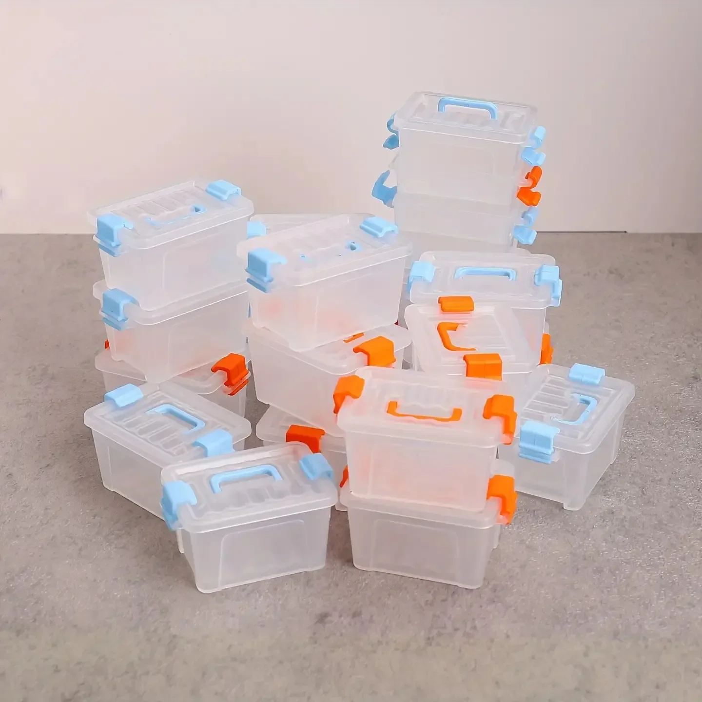 [style mini valise] mini boîtes de rangement de style valise | Étuis de rangement transparents pour petits articles, accessoires de bricolage pour scène miniature