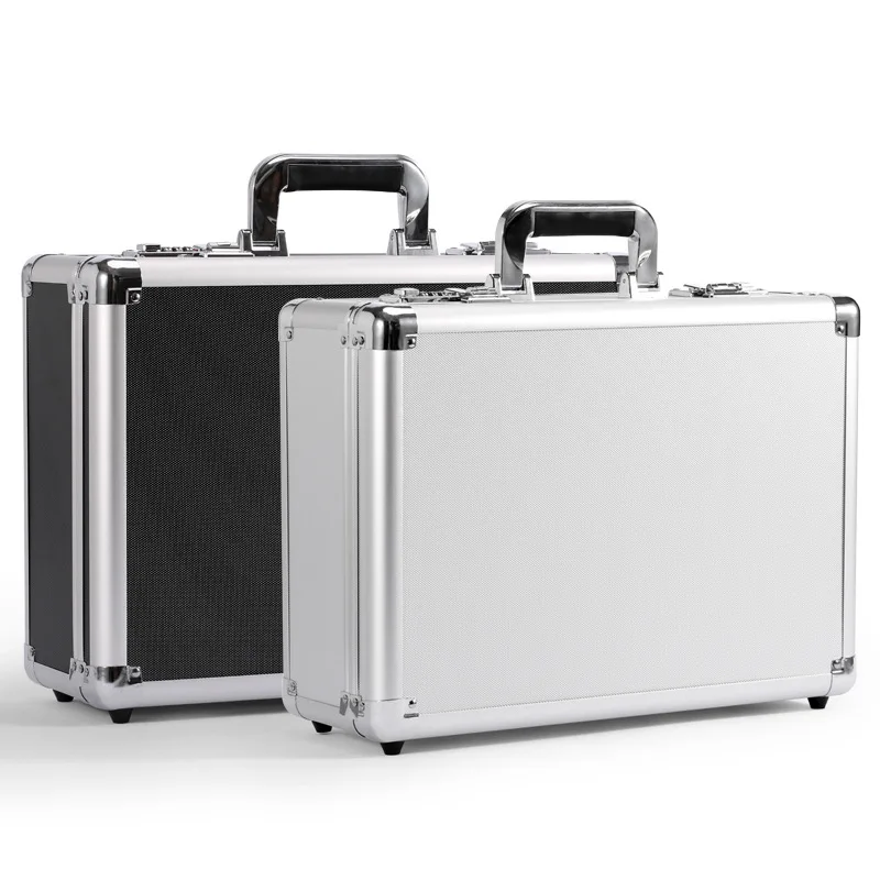 boîte à outils portable valise en aluminium avec serrure boîte à outils électrique avec éponge étui rigide mallette de vol stockage d'équipement ménager
