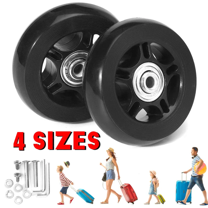 Roulette de Remplacement pour Valise, 40/45/50/70mm, Roue à Vis, Essieux Durables, Coulissants, Flexibles