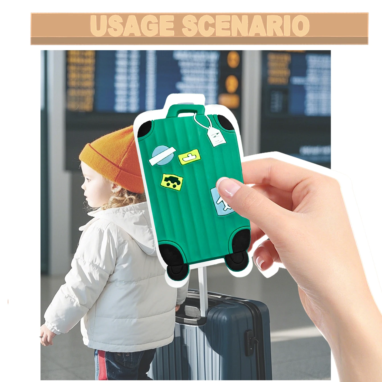 Étiquette de bagage anti perte multifonctionnelle : durable, confidentialité protégée, étanche et compatible avec les passages d'embarquement