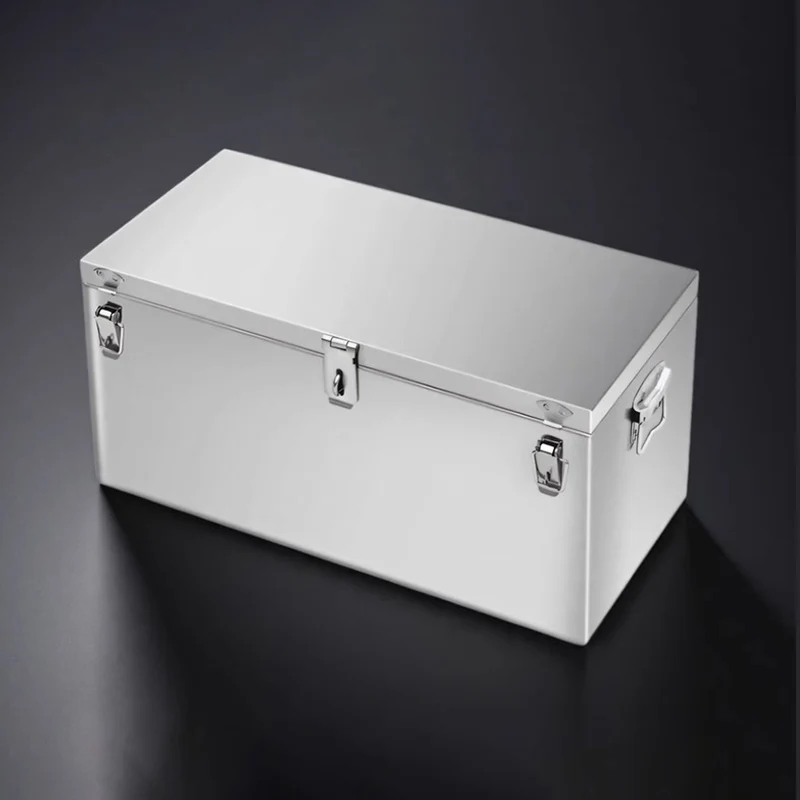 Boîte à outils de grande capacité, matériel multifonctionnel, boîte de rangement d'outils en acier inoxydable, organisateur d'outils, valise, boîtes étanches