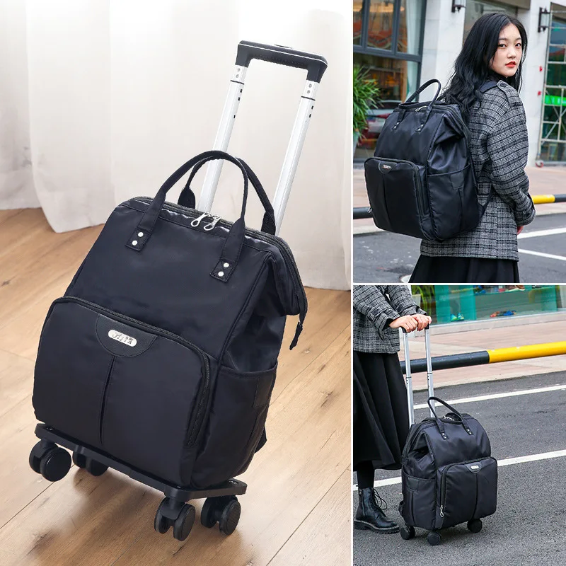sac à roulettes pour voyage sacs à roulettes femmes sac à dos de voyage avec roues oxford grande capacité voyage bagages roulants valise sac