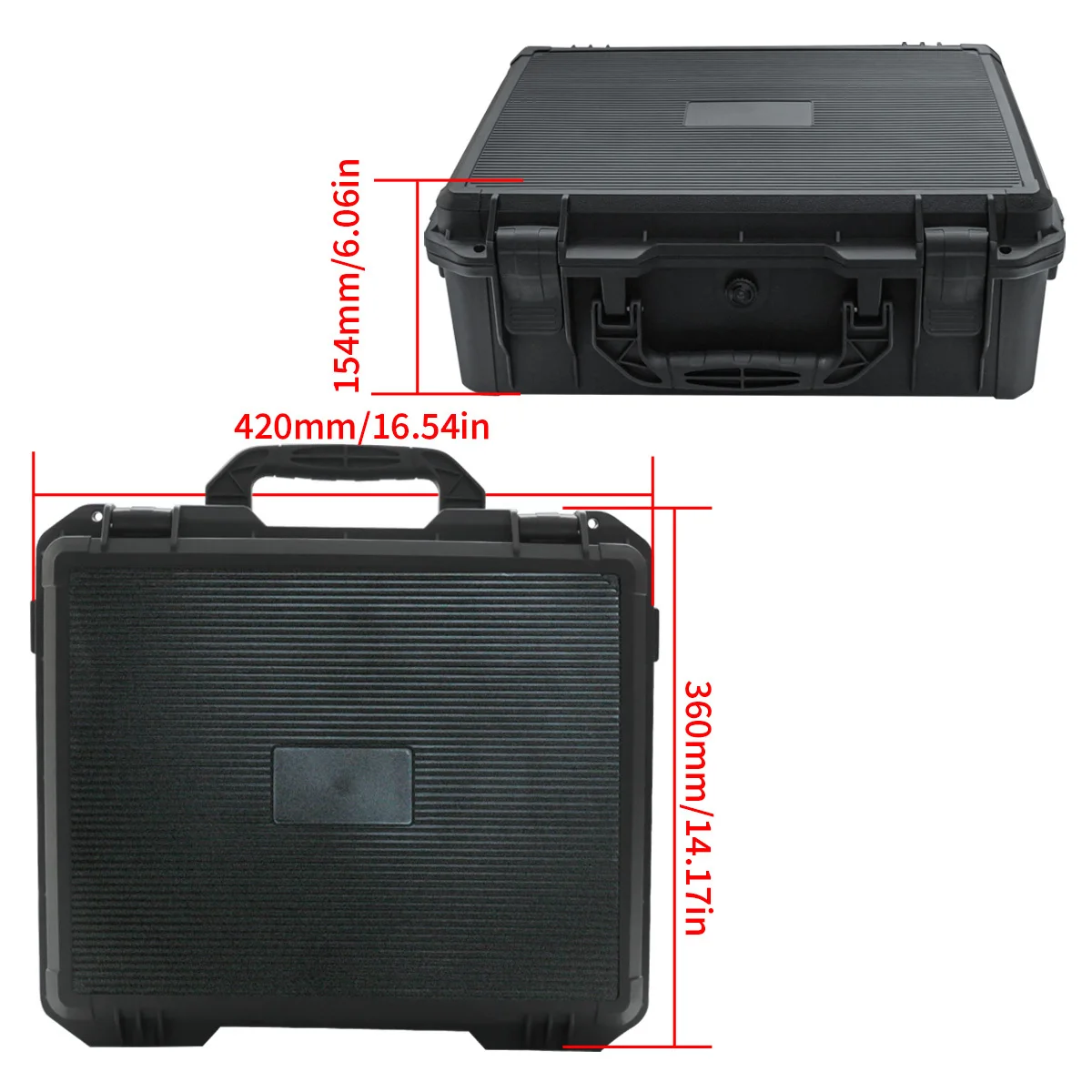 valise noire étanche et durable pour appareil photo/outils, intérieur en mousse personnalisable, portable, mallette de rangement sûre, étui résistant aux chocs
