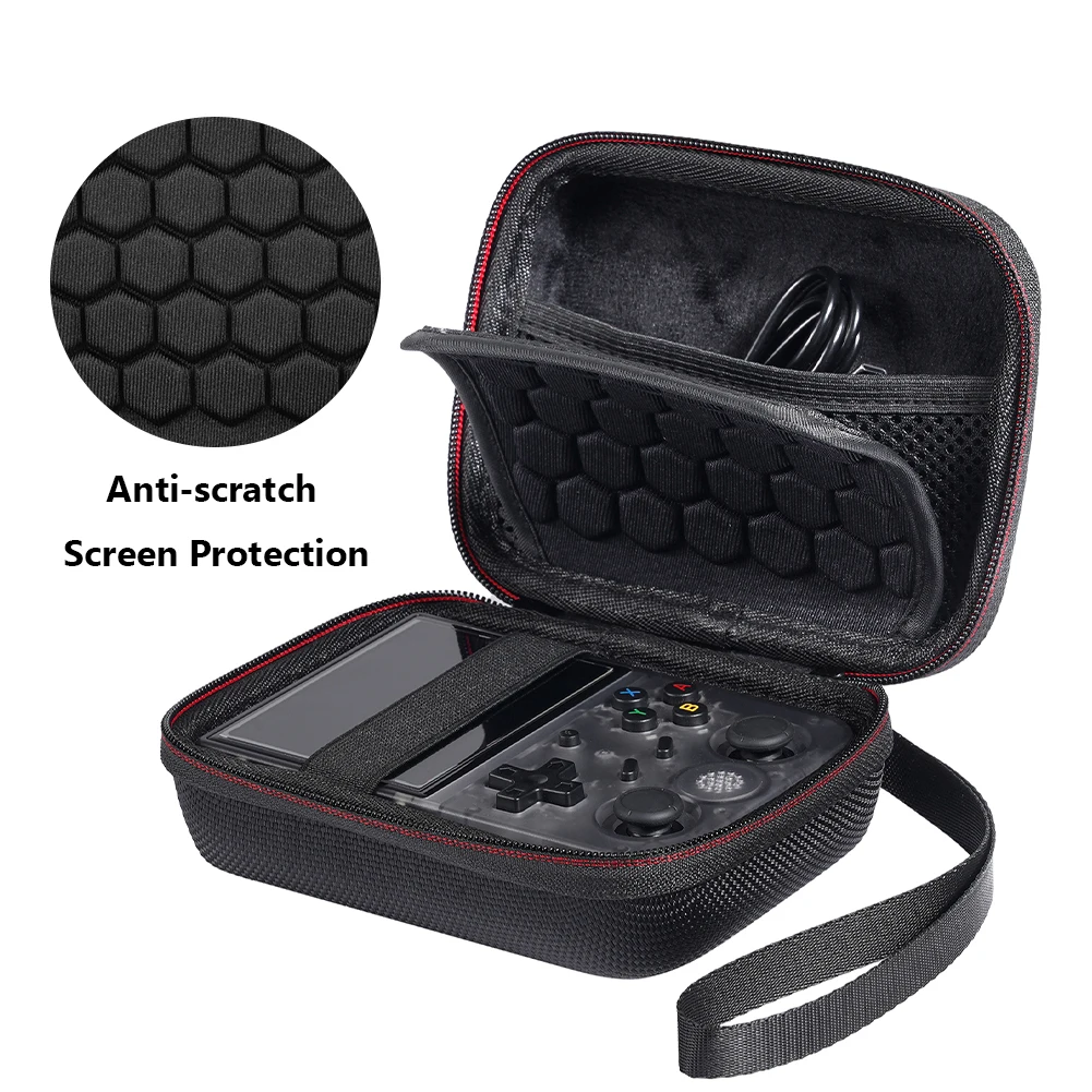 Étui pour console de jeu portable r36s, housse de transport pour anbernic rg35xx rg353v rg353vs, sac de voyage rigide portable, accessoires de jeu
