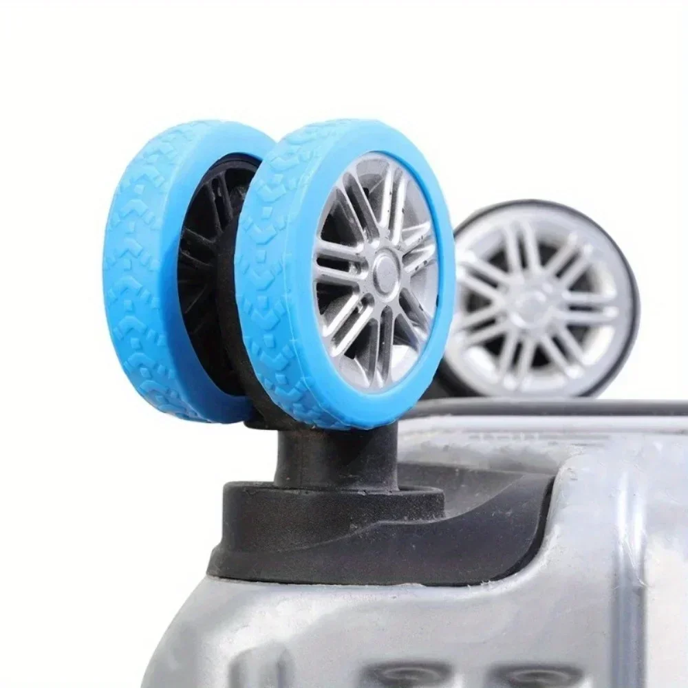 housses de roue de bagage en silicone, 8 pièces, protecteur de roue universel pour valise, réduction du bruit et accessoires de voyage anti rayures