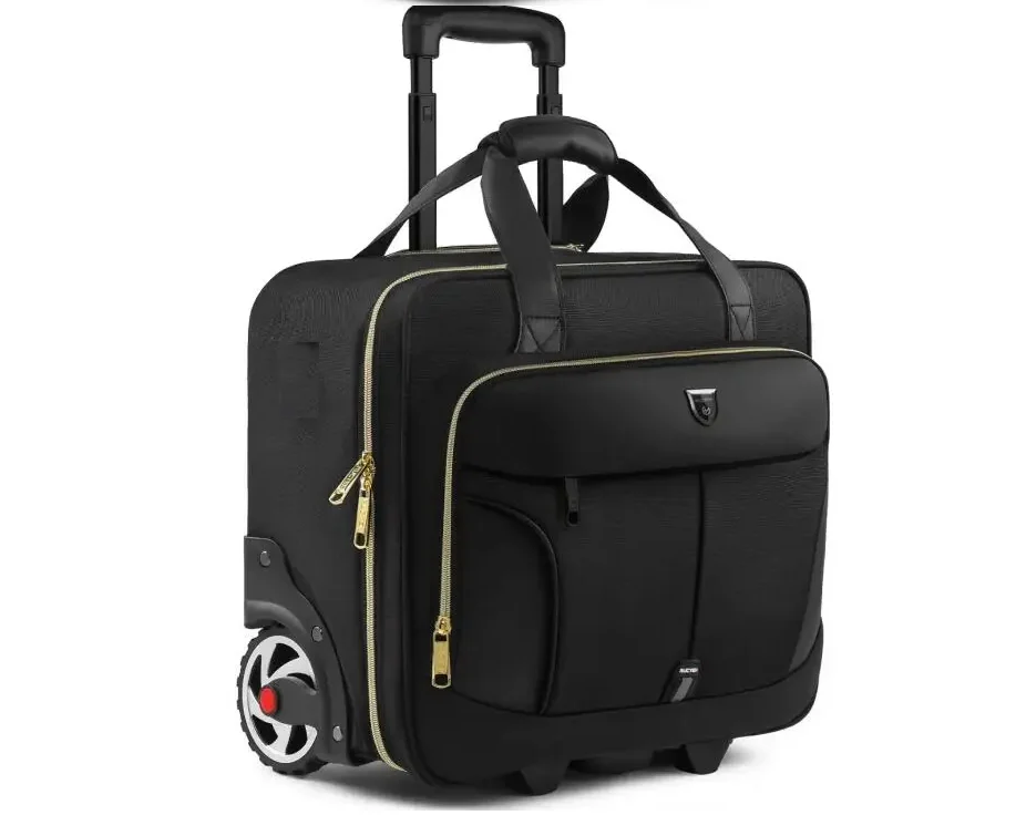 valise d'affaires à roulettes de grande capacité, bagage à main de voyage, sac à roulettes, taille de cabine, 18 po, nouveau, 2024