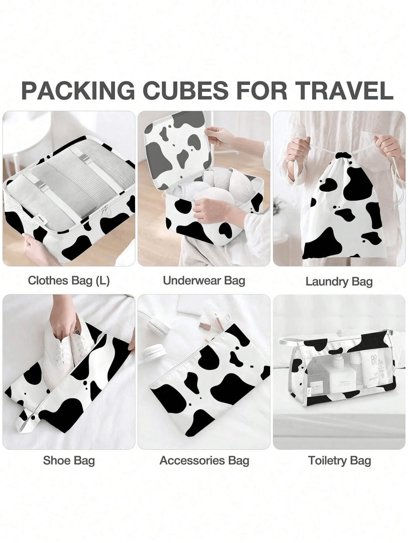 8 pièces sacs de rangement de voyage valises de voyage portables organisateur sac de voyage pour organisateur de bagages vêtements chaussures sac ryanair