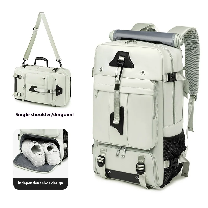 sac de voyage de grande capacité 55l pour hommes, valise pour ordinateur portable 15.6 pouces, sac à dos multifonction étanche, sacs de camping en plein air