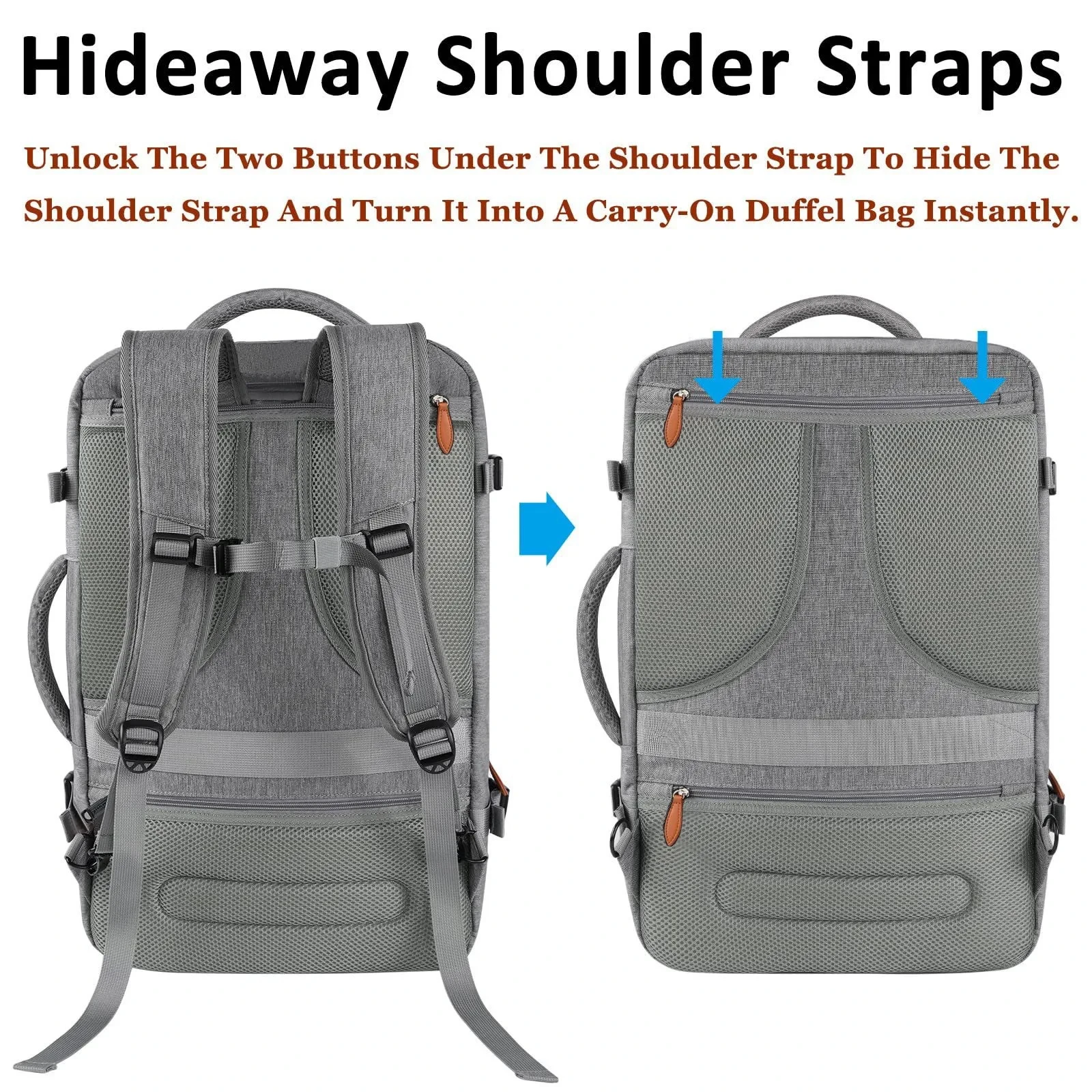 grande valise extensible de voyage de grande capacité sacs à dos avec 4 cubes d'emballage sac à dos de bagage résistant à l'eau mochila