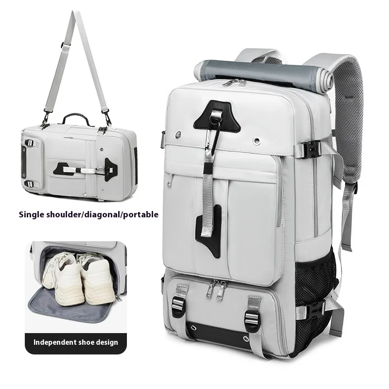 sac de voyage de grande capacité 55l pour hommes, valise pour ordinateur portable 15.6 pouces, sac à dos multifonction étanche, sacs de camping en plein air