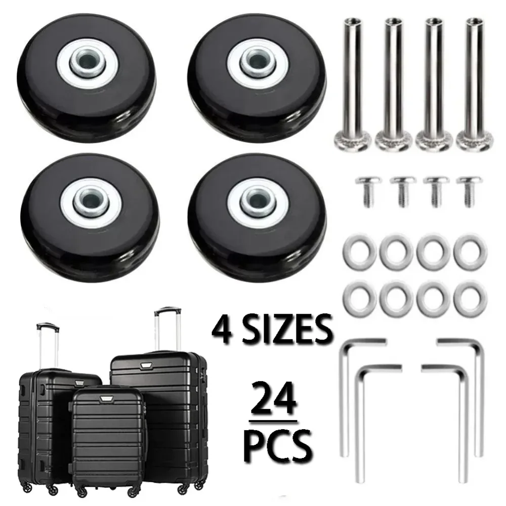 Roues de valise silencieuses, chariot en caoutchouc, roulettes à bagages, sac de voyage Durable de haute qualité, accessoires de réparation de roues pour roulement silencieux